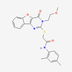 N-(2,4-dimethylphenyl)-2-[[3-(2-methoxyethyl)-4-oxo-[1]benzofuro[3,2-d]pyrimidin-2-yl]sulfanyl]acetamide