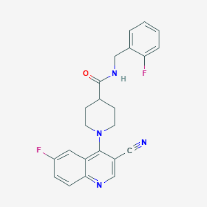 1-(3-cyano-6-fluoroquinolin-4-yl)-N-(2-fluorobenzyl)piperidine-4-carboxamide