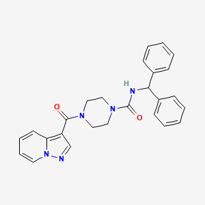 N-benzhydryl-4-(pyrazolo[1,5-a]pyridine-3-carbonyl)piperazine-1-carboxamide