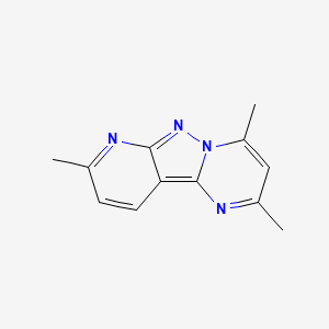 molecular formula C12H12N4 B2989927 4,6,11-trimethyl-3,7,8,10-tetrazatricyclo[7.4.0.02,7]trideca-1,3,5,8,10,12-hexaene CAS No. 890624-00-7