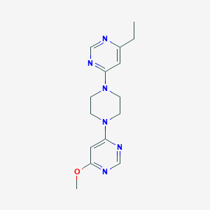 molecular formula C15H20N6O B2989934 4-Ethyl-6-[4-(6-methoxypyrimidin-4-yl)piperazin-1-yl]pyrimidine CAS No. 2415570-29-3