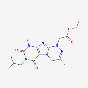 ethyl 2-[3,9-dimethyl-7-(2-methylpropyl)-6,8-dioxo-5,7,9-trihydro-4H-1,2,4-tri azino[4,3-h]purinyl]acetate