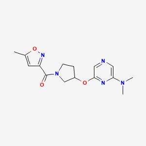 (3-((6-(Dimethylamino)pyrazin-2-yl)oxy)pyrrolidin-1-yl)(5-methylisoxazol-3-yl)methanone