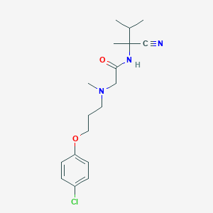molecular formula C18H26ClN3O2 B2989945 2-{[3-(4-chlorophenoxy)propyl](methyl)amino}-N-(1-cyano-1,2-dimethylpropyl)acetamide CAS No. 1278298-30-8