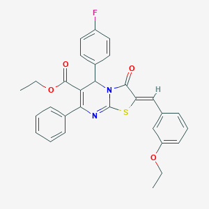 ethyl 2-(3-ethoxybenzylidene)-5-(4-fluorophenyl)-3-oxo-7-phenyl-2,3-dihydro-5H-[1,3]thiazolo[3,2-a]pyrimidine-6-carboxylate