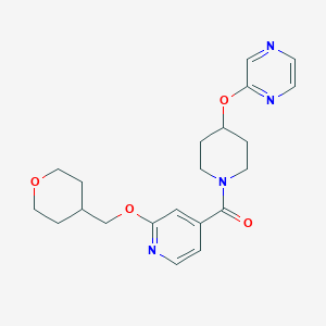 (4-(pyrazin-2-yloxy)piperidin-1-yl)(2-((tetrahydro-2H-pyran-4-yl)methoxy)pyridin-4-yl)methanone