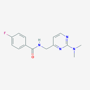 N-((2-(dimethylamino)pyrimidin-4-yl)methyl)-4-fluorobenzamide