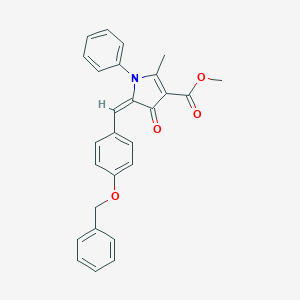 molecular formula C27H23NO4 B298997 methyl (5E)-5-[4-(benzyloxy)benzylidene]-2-methyl-4-oxo-1-phenyl-4,5-dihydro-1H-pyrrole-3-carboxylate 