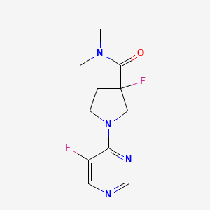 3-Fluoro-1-(5-fluoropyrimidin-4-yl)-N,N-dimethylpyrrolidine-3-carboxamide