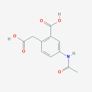 2-(Carboxymethyl)-5-acetamidobenzoic acid