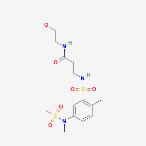 3-(2,4-dimethyl-5-(N-methylmethylsulfonamido)phenylsulfonamido)-N-(2-methoxyethyl)propanamide