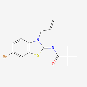 (Z)-N-(3-allyl-6-bromobenzo[d]thiazol-2(3H)-ylidene)pivalamide