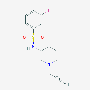 3-fluoro-N-[1-(prop-2-yn-1-yl)piperidin-3-yl]benzene-1-sulfonamide