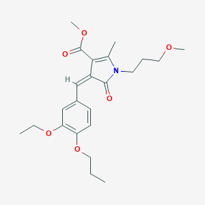 molecular formula C23H31NO6 B299000 methyl 4-(3-ethoxy-4-propoxybenzylidene)-1-(3-methoxypropyl)-2-methyl-5-oxo-4,5-dihydro-1H-pyrrole-3-carboxylate 