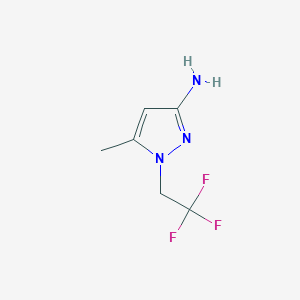 molecular formula C6H8F3N3 B2990004 5-methyl-1-(2,2,2-trifluoroethyl)-1H-pyrazol-3-amine CAS No. 1006486-85-6