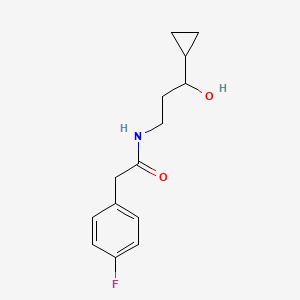 N-(3-cyclopropyl-3-hydroxypropyl)-2-(4-fluorophenyl)acetamide