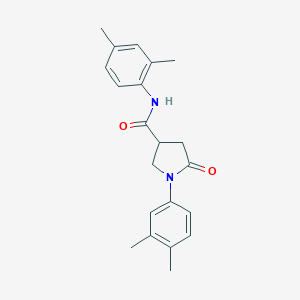 molecular formula C21H24N2O2 B299002 N-(2,4-dimethylphenyl)-1-(3,4-dimethylphenyl)-5-oxo-3-pyrrolidinecarboxamide 
