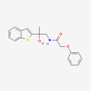 molecular formula C19H19NO3S B2990023 N-(2-(benzo[b]thiophen-2-yl)-2-hydroxypropyl)-2-phenoxyacetamide CAS No. 2034547-36-7