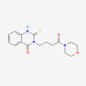 3-(4-morpholin-4-yl-4-oxobutyl)-2-sulfanylidene-1H-quinazolin-4-one