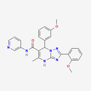B2990027 2-(2-methoxyphenyl)-7-(3-methoxyphenyl)-5-methyl-N-(pyridin-3-yl)-4,7-dihydro-[1,2,4]triazolo[1,5-a]pyrimidine-6-carboxamide CAS No. 539798-36-2