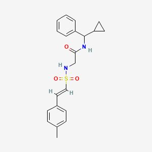 N-[Cyclopropyl(phenyl)methyl]-2-[[(E)-2-(4-methylphenyl)ethenyl]sulfonylamino]acetamide