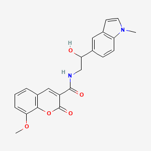 N-(2-hydroxy-2-(1-methyl-1H-indol-5-yl)ethyl)-8-methoxy-2-oxo-2H-chromene-3-carboxamide