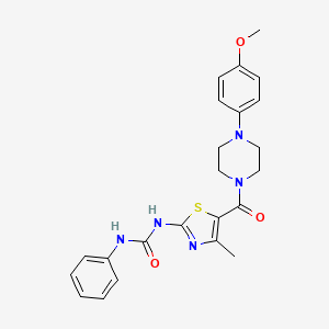1-(5-(4-(4-Methoxyphenyl)piperazine-1-carbonyl)-4-methylthiazol-2-yl)-3-phenylurea