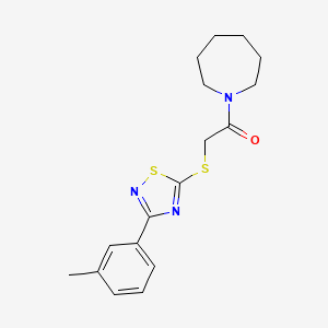 1-(Azepan-1-yl)-2-((3-(m-tolyl)-1,2,4-thiadiazol-5-yl)thio)ethanone