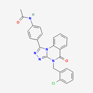 N-[4-[4-[(2-chlorophenyl)methyl]-5-oxo-[1,2,4]triazolo[4,3-a]quinazolin-1-yl]phenyl]acetamide
