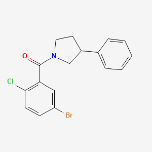 molecular formula C17H15BrClNO B2990058 (5-Bromo-2-chlorophenyl)(3-phenylpyrrolidin-1-yl)methanone CAS No. 1209171-14-1