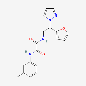 N1-(2-(furan-2-yl)-2-(1H-pyrazol-1-yl)ethyl)-N2-(m-tolyl)oxalamide