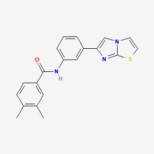 molecular formula C20H17N3OS B2990062 N-(3-(imidazo[2,1-b]thiazol-6-yl)phenyl)-3,4-dimethylbenzamide CAS No. 893969-44-3