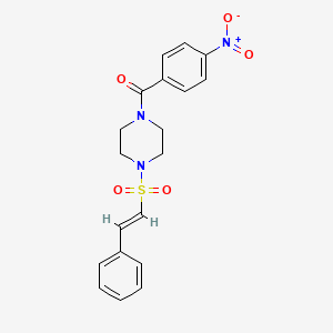 (4-nitrophenyl)-[4-[(E)-2-phenylethenyl]sulfonylpiperazin-1-yl]methanone