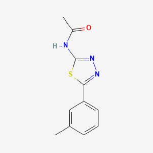 molecular formula C11H11N3OS B2990074 N-[5-(3-methylphenyl)-1,3,4-thiadiazol-2-yl]acetamide CAS No. 331975-71-4