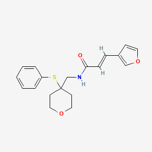 (E)-3-(furan-3-yl)-N-((4-(phenylthio)tetrahydro-2H-pyran-4-yl)methyl)acrylamide