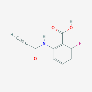 molecular formula C10H6FNO3 B2990081 2-Fluoro-6-(prop-2-ynamido)benzoic acid CAS No. 1153237-56-9