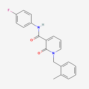 molecular formula C20H17FN2O2 B2990090 N-(4-fluorophenyl)-1-(2-methylbenzyl)-2-oxo-1,2-dihydropyridine-3-carboxamide CAS No. 946246-00-0
