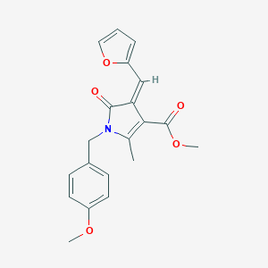 molecular formula C20H19NO5 B299010 methyl 4-(2-furylmethylene)-1-(4-methoxybenzyl)-2-methyl-5-oxo-4,5-dihydro-1H-pyrrole-3-carboxylate 