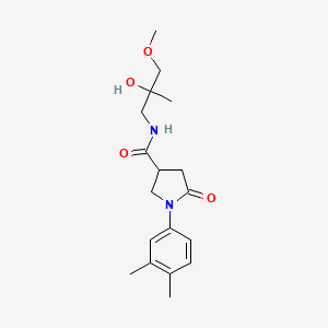 1-(3,4-dimethylphenyl)-N-(2-hydroxy-3-methoxy-2-methylpropyl)-5-oxopyrrolidine-3-carboxamide