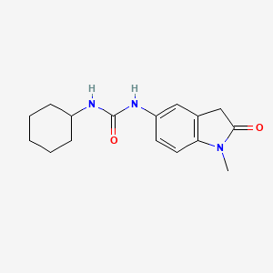 molecular formula C16H21N3O2 B2990112 1-环己基-3-(1-甲基-2-氧代吲哚-5-基)脲 CAS No. 1172394-81-8