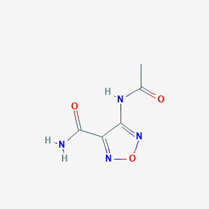 molecular formula C5H6N4O3 B2990120 4-(Acetylamino)-1,2,5-oxadiazole-3-carboxamide CAS No. 304872-98-8