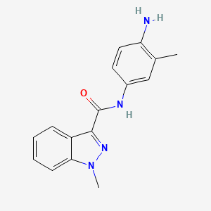 molecular formula C16H16N4O B2990121 N-(4-Amino-3-methylphenyl)-1-methylindazole-3-carboxamide CAS No. 1969883-82-6