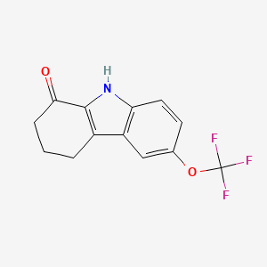 molecular formula C13H10F3NO2 B2990125 6-(Trifluoromethoxy)-2,3,4,9-tetrahydrocarbazol-1-one CAS No. 893410-19-0
