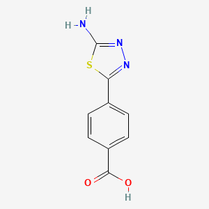 molecular formula C9H7N3O2S B2990128 4-(5-Amino-1,3,4-thiadiazol-2-yl)benzoic acid CAS No. 235109-65-6