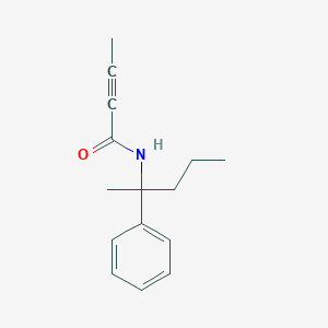 molecular formula C15H19NO B2990132 N-(2-Phenylpentan-2-yl)but-2-ynamide CAS No. 2411287-99-3