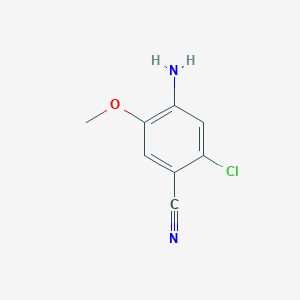 molecular formula C8H7ClN2O B2990135 4-Amino-2-chloro-5-methoxybenzonitrile CAS No. 1613730-68-9