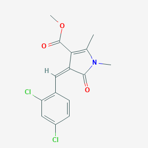 molecular formula C15H13Cl2NO3 B299015 methyl (4Z)-4-(2,4-dichlorobenzylidene)-1,2-dimethyl-5-oxo-4,5-dihydro-1H-pyrrole-3-carboxylate 