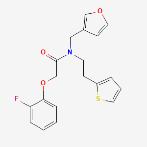 molecular formula C19H18FNO3S B2990151 2-(2-fluorophenoxy)-N-(furan-3-ylmethyl)-N-(2-(thiophen-2-yl)ethyl)acetamide CAS No. 1421512-85-7