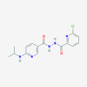 molecular formula C15H16ClN5O2 B2990156 6-Chloro-N'-[6-(propan-2-ylamino)pyridine-3-carbonyl]pyridine-2-carbohydrazide CAS No. 2305424-79-5