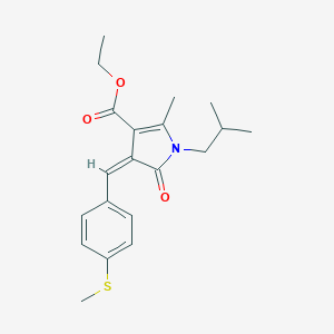 molecular formula C20H25NO3S B299016 ethyl 1-isobutyl-2-methyl-4-[4-(methylsulfanyl)benzylidene]-5-oxo-4,5-dihydro-1H-pyrrole-3-carboxylate 